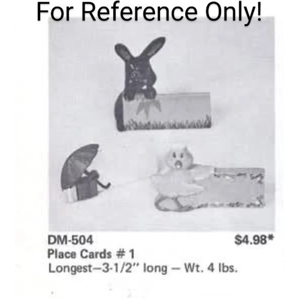 Vintage 1972 Duncan Ceramic Mold 504 Easter Bunny Chick‎ Place Cards Fresno CA